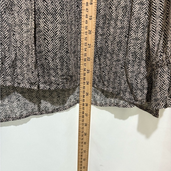 J.JILL Chevron Herringbone Long Tie Sleeve Lightweight Button Up Shirt Top PM - Picture 5 of 7